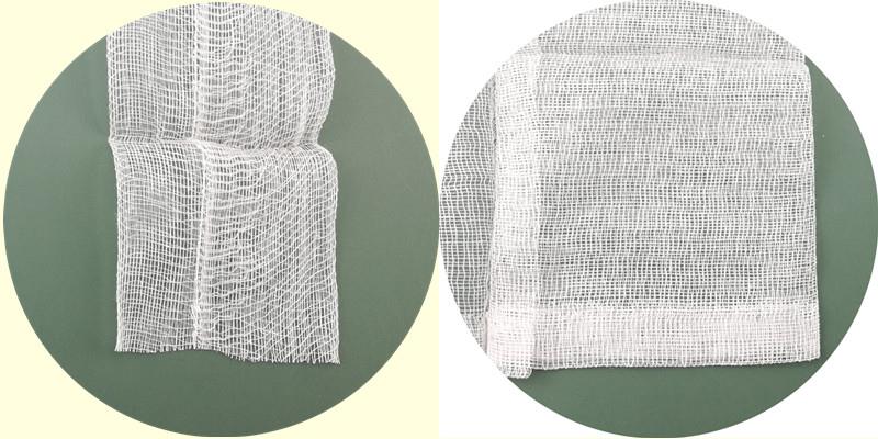 folded gauze and non folded gauze